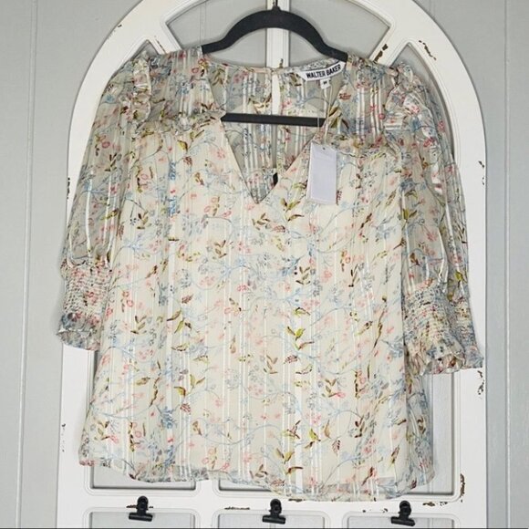 NWT Walter Baker Floral Perla Top Secret Garden M - Picture 5 of 12
